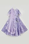 Buy Fayon Kids Purple Fur, Organza Sequins Embellished Lehenga Set at Aza Fashions Buy_Fayon Kids_Purple Fur, Organza Sequins Embellished Lehenga Set _at_Aza_Fashions