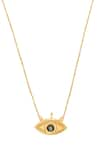 Buy_Esme by Aashna Dalmia_Gold Stone Embellished Eye Pendant _at_Aza_Fashions