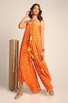 Buy_Style Junkiie_Orange Georgette Tube Jumpsuit  _at_Aza_Fashions