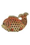 Buy_Crystal Craft_Gold Embellished Glittering Goldfish Shaped Clutch_at_Aza_Fashions