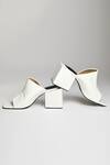 Buy_Tiesta_White Square Toe Block Heels _at_Aza_Fashions