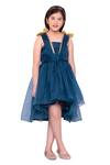 Buy Littlecheer Blue Silk Organza Sequins Glamstar Flared High-low Dress at Aza Fashions Buy_Littlecheer_Blue Silk Organza Sequins Glamstar Flared High-low Dress _at_Aza_Fashions