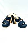Buy_Foot Fuel_Blue Suede Maali Round Toe Block Heels_at_Aza_Fashions