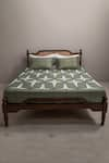 Buy_Kyoona_Green 100% Cotton Print Holy Azulejos Bedsheet Set _at_Aza_Fashions