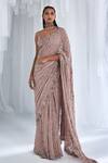 Buy Dolly J Beige Georgette Embroidery Malishka Saree With Sleeveless Blouse at Aza Fashions Buy_Dolly J_Beige Georgette Embroidery Malishka Saree With Sleeveless Blouse _at_Aza_Fashions