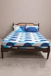 Buy_Kyoona_Blue 100% Cotton Scallop Pattern The Echo Bedcover Set _at_Aza_Fashions