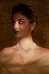 Shop_Tarun Tahiliani_Ivory Pearls Multi-layered Necklace _at_Aza_Fashions