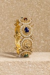 Buy_Tarun Tahiliani_Multi Color Fresh Water Pearls Cabochon Embellished Kada _at_Aza_Fashions