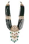 Buy_Riana Jewellery_White Jadtar Stone Beaded Pendant Long Mala _at_Aza_Fashions