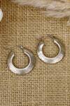 Buy_Sangeeta Boochra_Silver Plated Alisa Metallic Hoops_at_Aza_Fashions