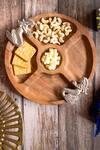 Buy_H2h_Brown Wood Mermaid Dip Platter_at_Aza_Fashions