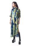 Buy_Aroka_Blue Modal Prima Psychedelia Print Dress_at_Aza_Fashions