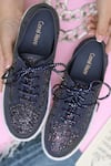 Buy_Coral Haze_Blue Navy Glitter Wedding Sneakers_at_Aza_Fashions