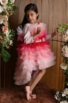 Buy_Hoity Moppet_Pink Tulle, Satin Ruffled Ombre High Low Dress _at_Aza_Fashions