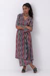 Buy Label Shreya Sharma Multi Color Crepe V-neck Ikat Print Kurta And Flared Pant Set at Aza Fashions Buy_Label Shreya Sharma_Multi Color Crepe V-neck Ikat Print Kurta And Flared Pant Set _at_Aza_Fashions