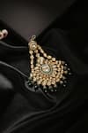 Buy_MINAKI_Green Stone Embellished Passa _at_Aza_Fashions