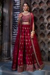 Buy_Kritika Dawar_Pink Lehenga And Blouse Silk Embroidery Zari Cape Open Set _at_Aza_Fashions