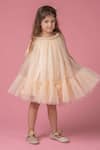 Buy_Darleen Kids Couture_Ivory Net, Taffeta Pearls Mia A-line Dress _at_Aza_Fashions