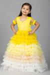 Buy_Darleen Kids Couture_Yellow Net Embroidery Beads The Empress Layered Gown _at_Aza_Fashions