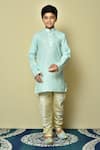 Buy_Arihant Rai Sinha_Green Cotton Stripe Pattern Kurta _at_Aza_Fashions