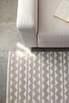 Buy_House This_Grey Cotton Achal Chevron Pattern Floor Rug_at_Aza_Fashions