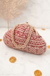 Buy_AMYRA_Red Embroidery Mirai Sequin Vintage Purse _at_Aza_Fashions