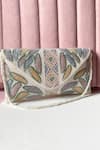 Buy_Kreivo By Vamanshi Damania_White Embellished Beads Envelope Bag _at_Aza_Fashions