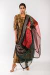 Buy_Prahnaaya_Dupatta Silk Organza, Kurta Handwoven Zari, Lining Draped Set_at_Aza_Fashions