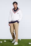 Buy_S&N by Shantnu Nikhil_Off White Merino Wool Solid Jumper _at_Aza_Fashions