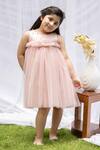 Buy_Darleen Kids Couture_Pink Net Embroidery Pearls Lyla Bodice Dress _at_Aza_Fashions