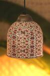 Shop_Courtyard_Red Iron Vintage Botanical Pattern Rangraas Circular Hanging Lamp_at_Aza_Fashions