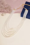 Buy_Ruby Raang_White Beads Layered Necklace _at_Aza_Fashions