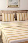 Buy_House This_Yellow 100% Cotton Embroidery Shivalik Tassel Border Bedcover _at_Aza_Fashions