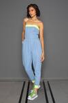 Buy_Redefine_Blue Denim Straight Tube Jumpsuit  _at_Aza_Fashions