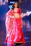 Shop_Punit Balana_Red Surkh Laal Banarasi Silk Lehenga Set_at_Aza_Fashions