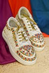 Buy_AROUND ALWAYS_Multi Color Embroidered Carnival Geometric Sneakers _at_Aza_Fashions