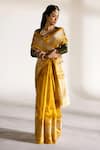 Buy_Mimamsaa_Yellow Raina Tissue Silk Woven Saree_at_Aza_Fashions