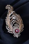 Buy_Cosa Nostraa_Gold Stone Paisley Brooch _at_Aza_Fashions