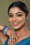 Shop_Nazaakat By Samara Singh_Multi Color Stone Studded Bangles - Set Of 16_at_Aza_Fashions