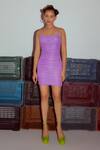 Buy_Nirmooha_Purple Lurex Asymmetric Neck Draped Dress _at_Aza_Fashions