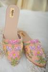 Buy_Miar Designs_Peach Zehra Embroidered Mules _at_Aza_Fashions