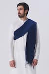 Buy_Gaurav Katta_Blue Chanderi Stole _at_Aza_Fashions