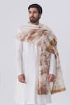 Buy_Gaurav Katta_White Chanderi Tie And Dye Stole _at_Aza_Fashions