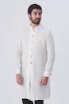 Buy_Gaurav Katta_White Linen Kurta_at_Aza_Fashions
