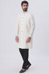 Shop_Gaurav Katta_White Chanderi Kurta_Online_at_Aza_Fashions