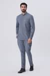 Buy_Gaurav Katta_Grey Cotton Block Print Jodhpuri Pants _at_Aza_Fashions