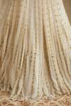 ASTHA NARANG_White Net, Crepe, Nylon Sequins, Embroidery, Cut Work Botanical Lehenga Set _at_Aza_Fashions