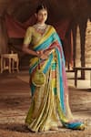 Itrh_Multi Color Organza Chanderi Saree With Blouse  _Online_at_Aza_Fashions