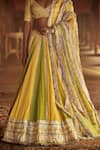 Buy_Itrh_Yellow Linen Panelled Lehenga Set _Online_at_Aza_Fashions