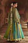 Shop_Itrh_Multi Color Lampi Silk Organza Kaftan Lehenga Set _at_Aza_Fashions